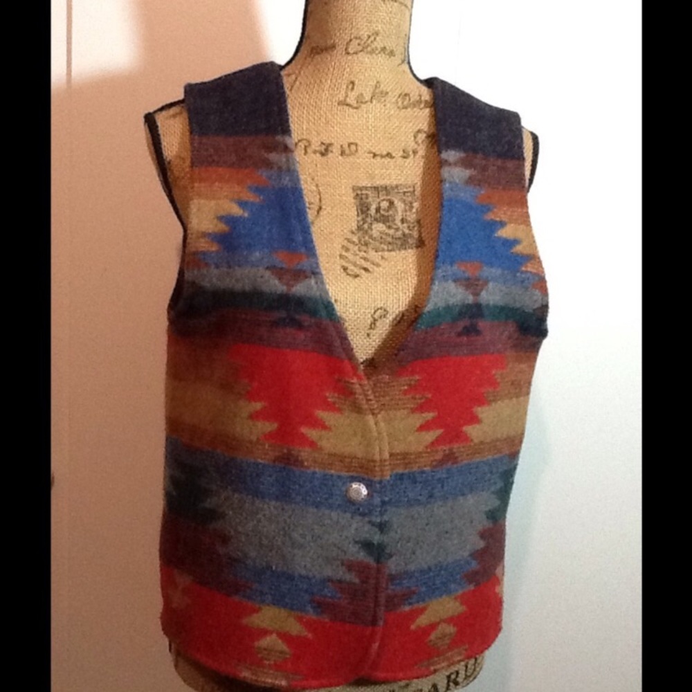 Wool Aztec vest